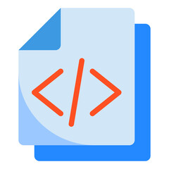 Code flat style icon