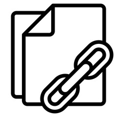 Link outline style icon