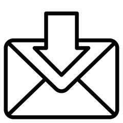 Receive email outline style icon