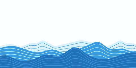 Abstract mountains illustration with lines