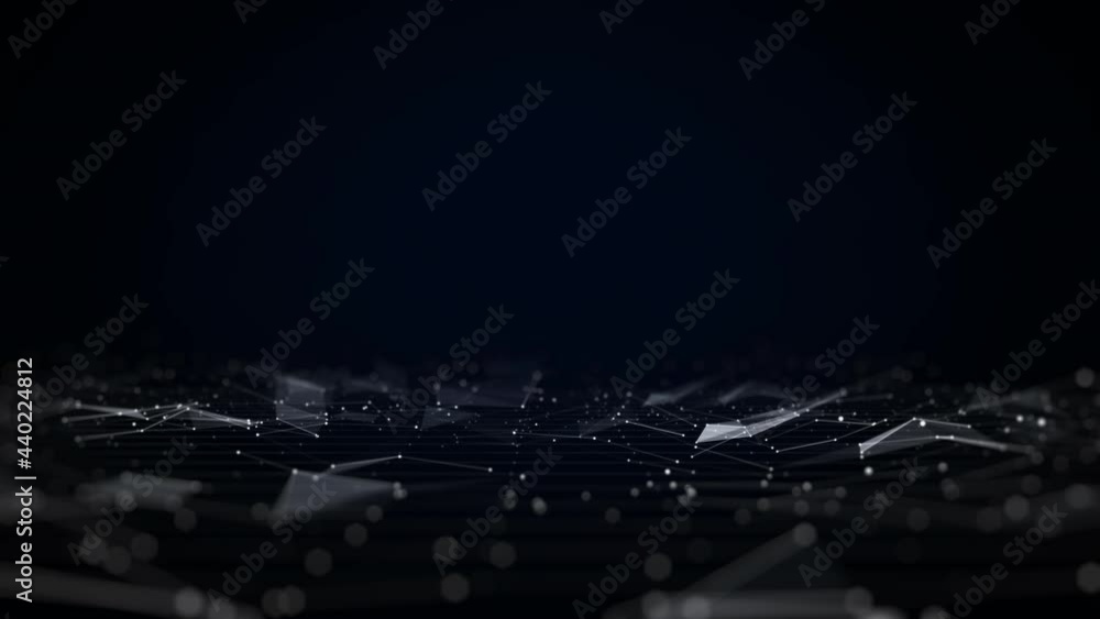 Aufkleber digital background of slow motion dots and lines. abstract plexus technology concept. big data conne