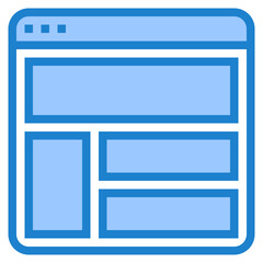 Template blue style icon
