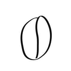 Coffee beans logo icon sign Hand drawn ink sketch Decoration concept Cute abstract design Cartoon children's style Fashion print clothes apparel greeting invitation card flyer poster menu banner