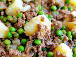 Scottish mince and tatties.  Popular dish in Scotland. 