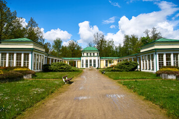 Building of new colonnade in Frantiskovy Lazne with Natalie mineral spring                              