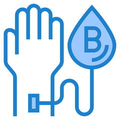 Blood donation blue style icon