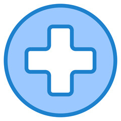 Hospital blue style icon