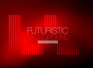 Fototapeta premium Bright neon color techno abstract background, shiny glowing neon lines in the dark background