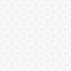 Background pattern in geometric ornament on white background, wallpaper. Seamless pattern, texture. Vector image