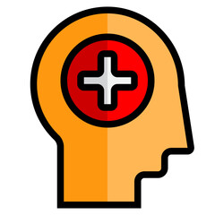 Obraz premium Hearth color line style icon