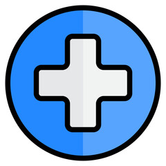 Hospital color line style icon