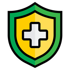 Insurance color line style icon