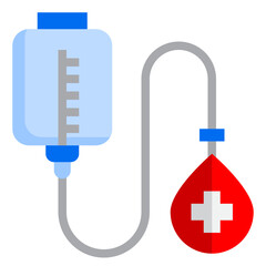 Blood donation flat style icon