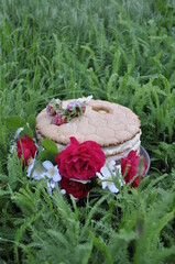wedding bouquet on the grass