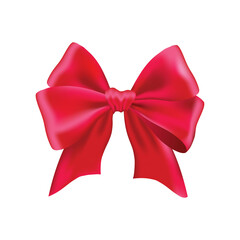 red satin bow