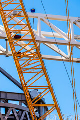 Close-up Detail of Heavy Machinery And Structural Elements on a Construction Site
