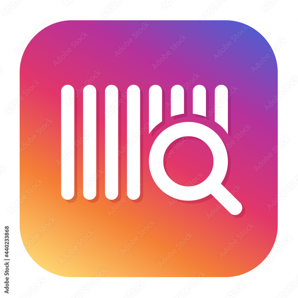 Poster scan code icon with hipster button. ecommerce button. shopping symbol.
