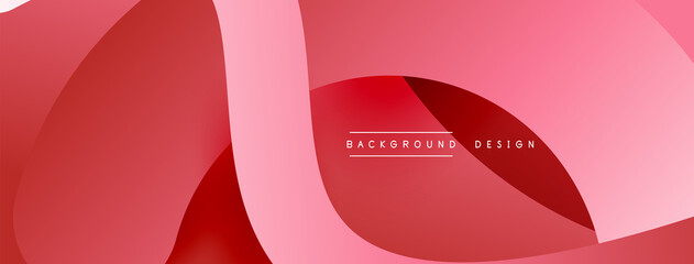 Fototapeta premium Abstract overlapping lines and circles geometric background with gradient colors