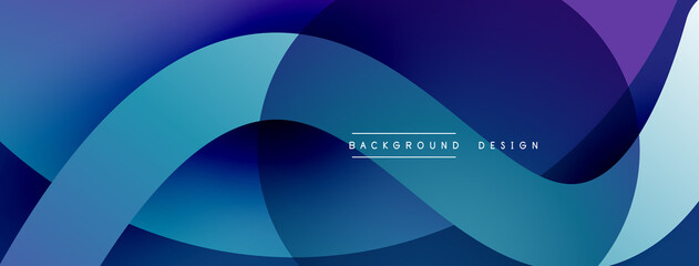 Abstract overlapping lines and circles geometric background with gradient colors