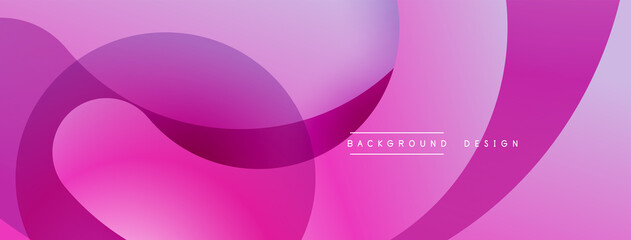 Abstract overlapping lines and circles geometric background with gradient colors