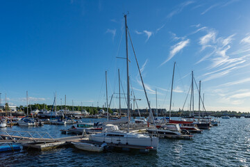 boats in the harbor