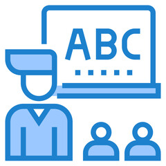 Classroom blue style icon