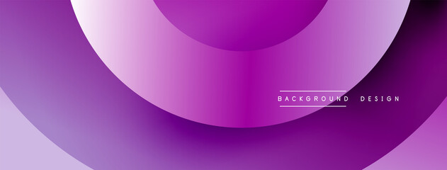 Abstract overlapping lines and circles geometric background with gradient colors