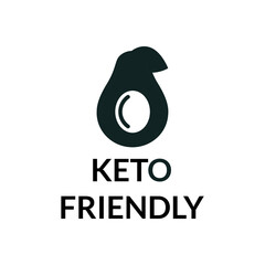 Vector illustration of an icon keto friendly. For the labeling and packaging of keto and lipid nutrition products