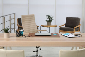 Modern doctor's workplace in office. Interior design