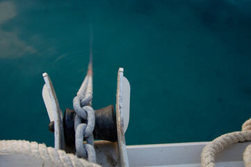 Anchor of a sailing catamaran