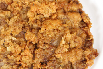 Chicken Fried Steak on White Plate in Texas Cafe