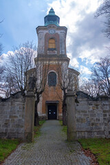 The old church in Staré Křečany, closer to the church of St. John of Nepomuk. Currently in a...