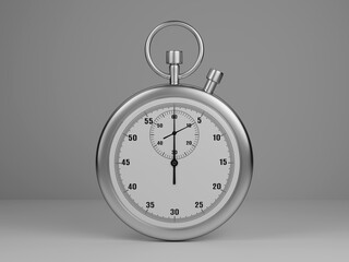 stopwatch isolated on a grey background