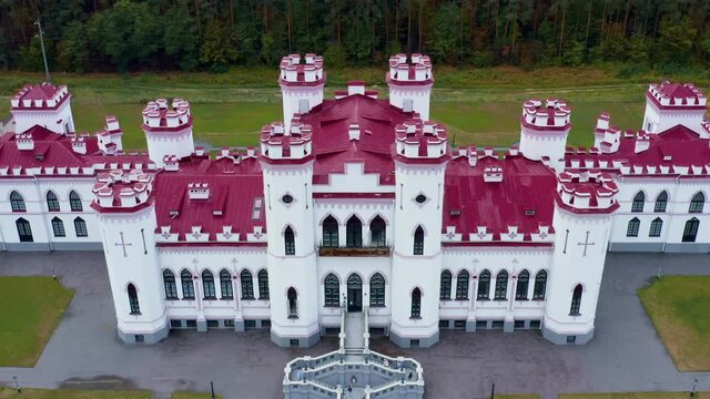 Reconstruction of the Gothic castle in the town. Kosava castle.
