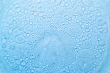 abstract blue water bubbles, liquid fresh purity