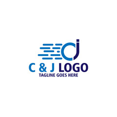 Fototapeta premium CJ express design logo vector