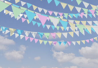Obraz premium Decorative Party Pennants