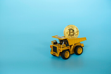 BITCOIN on toy truck
