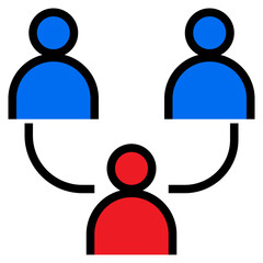 Networks color line style icon