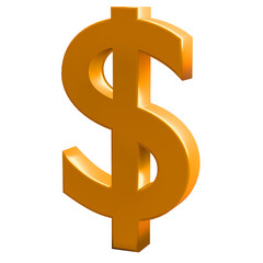 Finance symbol. Gold dollar sign