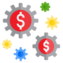 Gear flat style icon