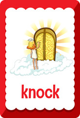 Vocabulary flashcard with word Knock