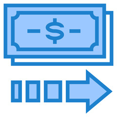 Money blue style icon
