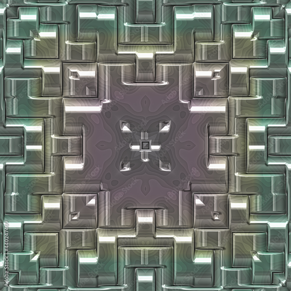 Poster 3d effect - abstract geometric pattern