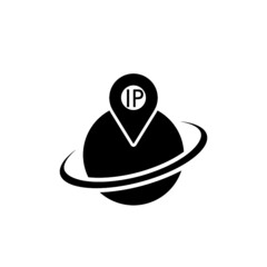 IP icon isolated on white background