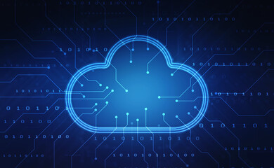 Cloud computing technology data storage concept, Digital Cloud computing Concept background. Cyber technology, internet data storage, database Concept