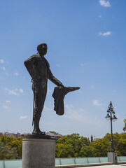 Monument to the bullfighter Manolo Vázquez, in front of the bullring of Seville