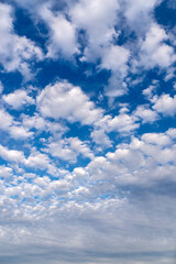 Naklejka na ściany i meble Dramatic sky with clouds. Nature background.