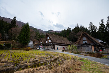 Fototapeta na wymiar Historic Villages of Shirakawago, UNESCO world heritage Villages in Japan.