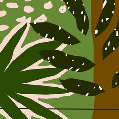 Trendy social media abstract background in modern, trendy colors in popular art style